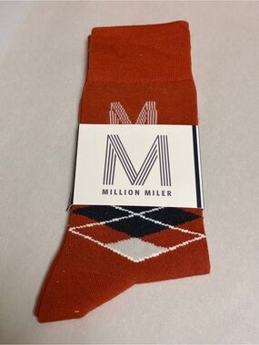 3/$20 Bundle 🌈 Delta SkyMiles Million Miler Argyle Dress Crew Socks NWT